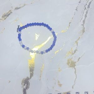 Handmade blue and pearl white bracelet ❤️